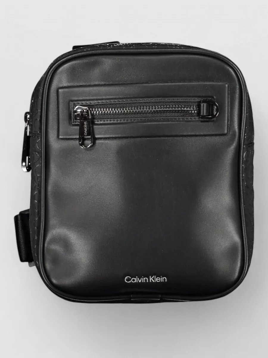 Calvin Klein embossed monogram crossbody bag