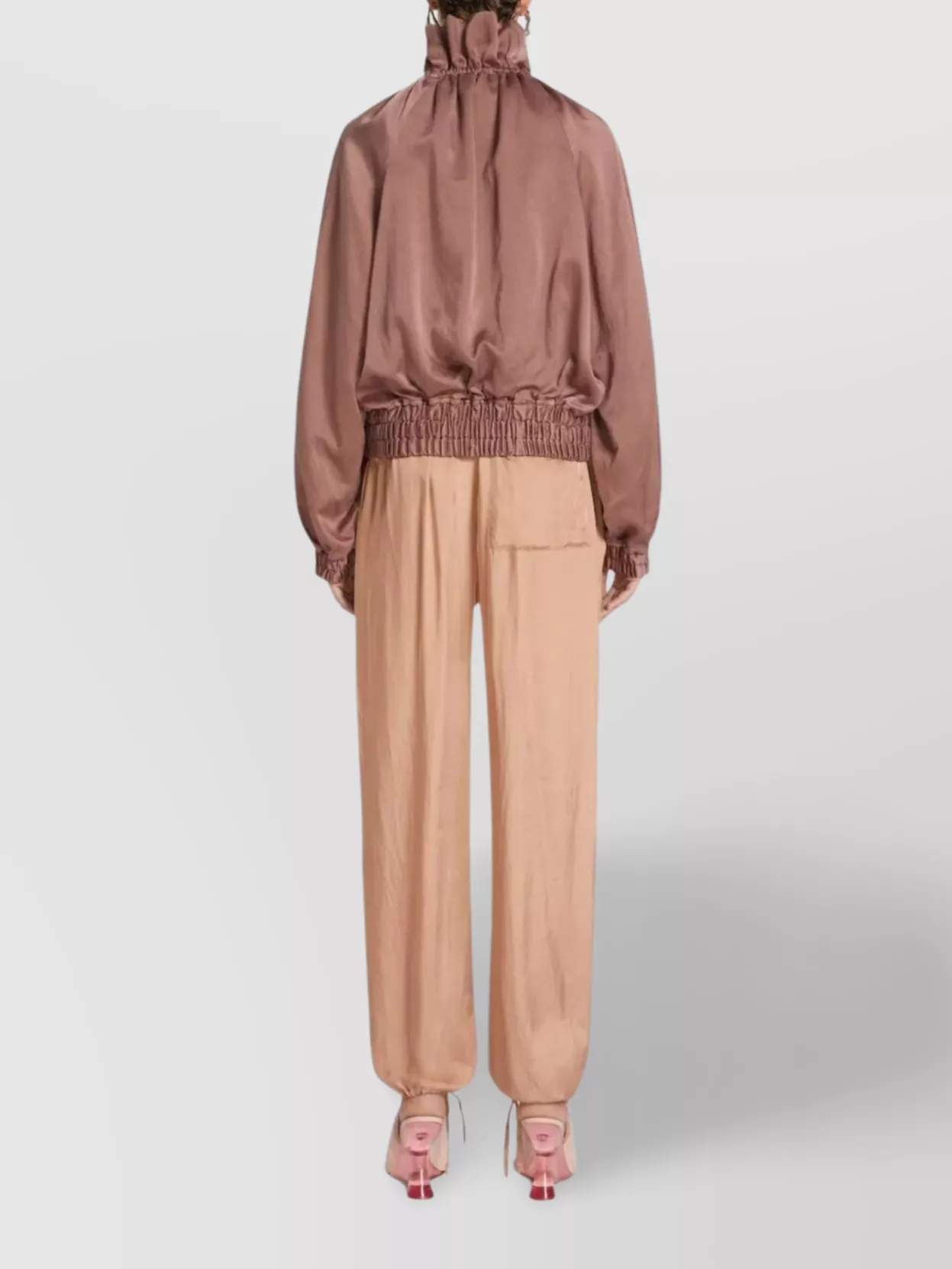 Dries Van Noten Relaxed Fit Trousers Ankle Ties In Pink