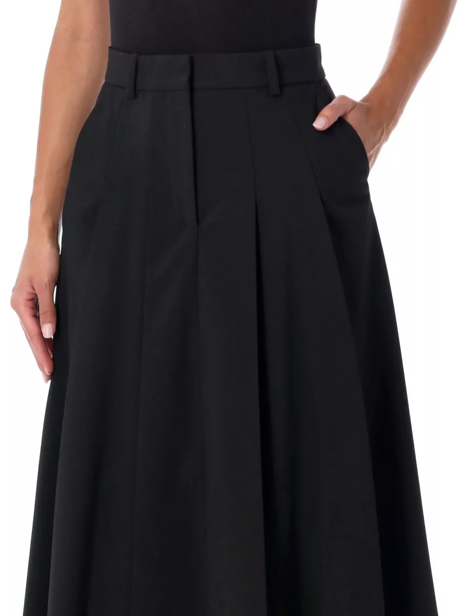 By Malene Birger Pleated Midi Skirt