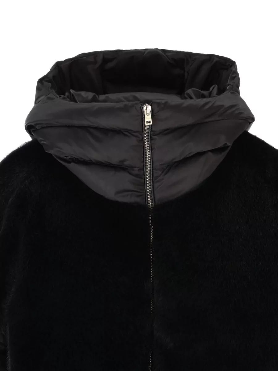 Herno Faux Fur Hooded Coat Padded Hood