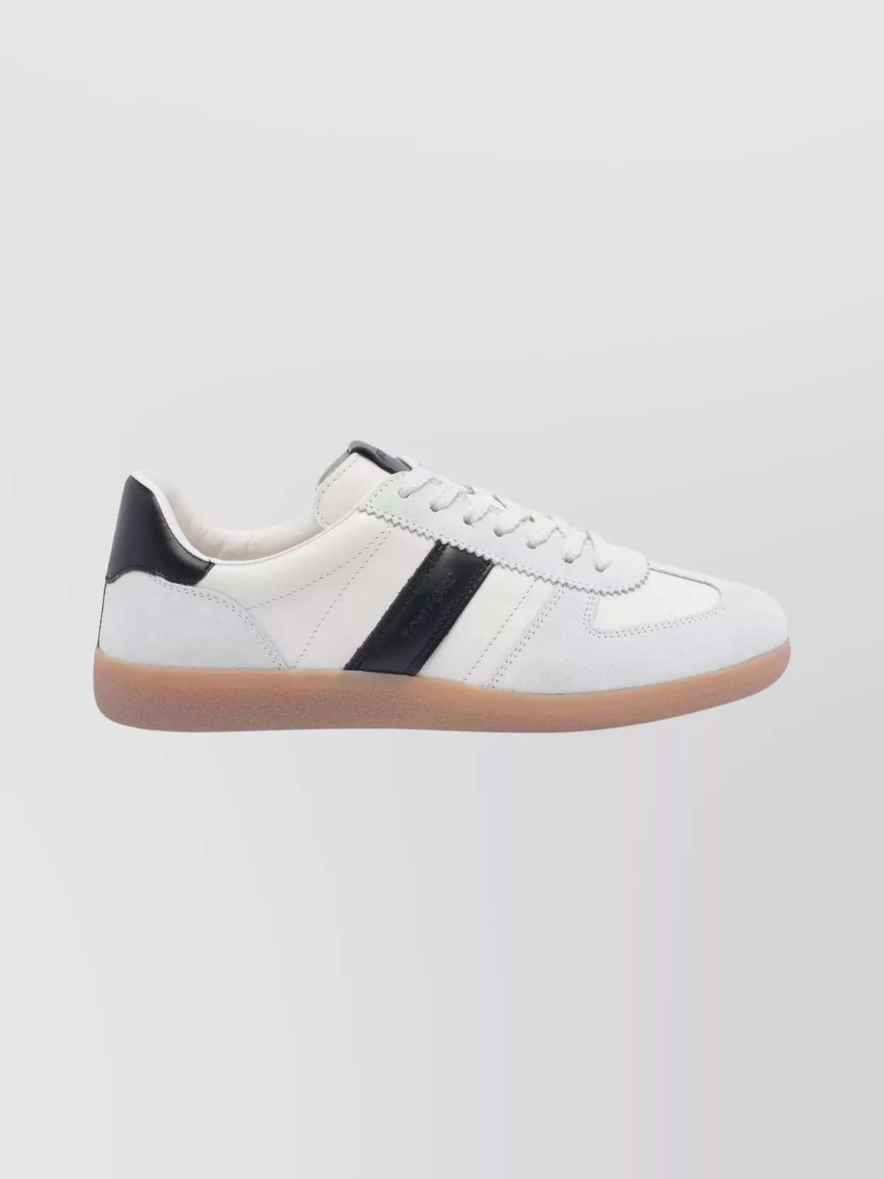 Tom Ford Suede Low Top Sneakers With Contrast Stripe