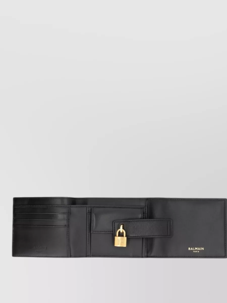 Balmain Lambskin Trifold Wallet