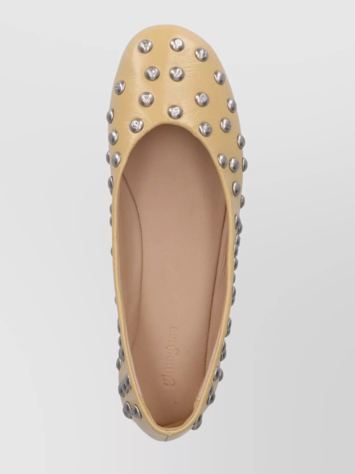 Gimaguas Studs Round Toe Flat Sole Ballerina Shoes