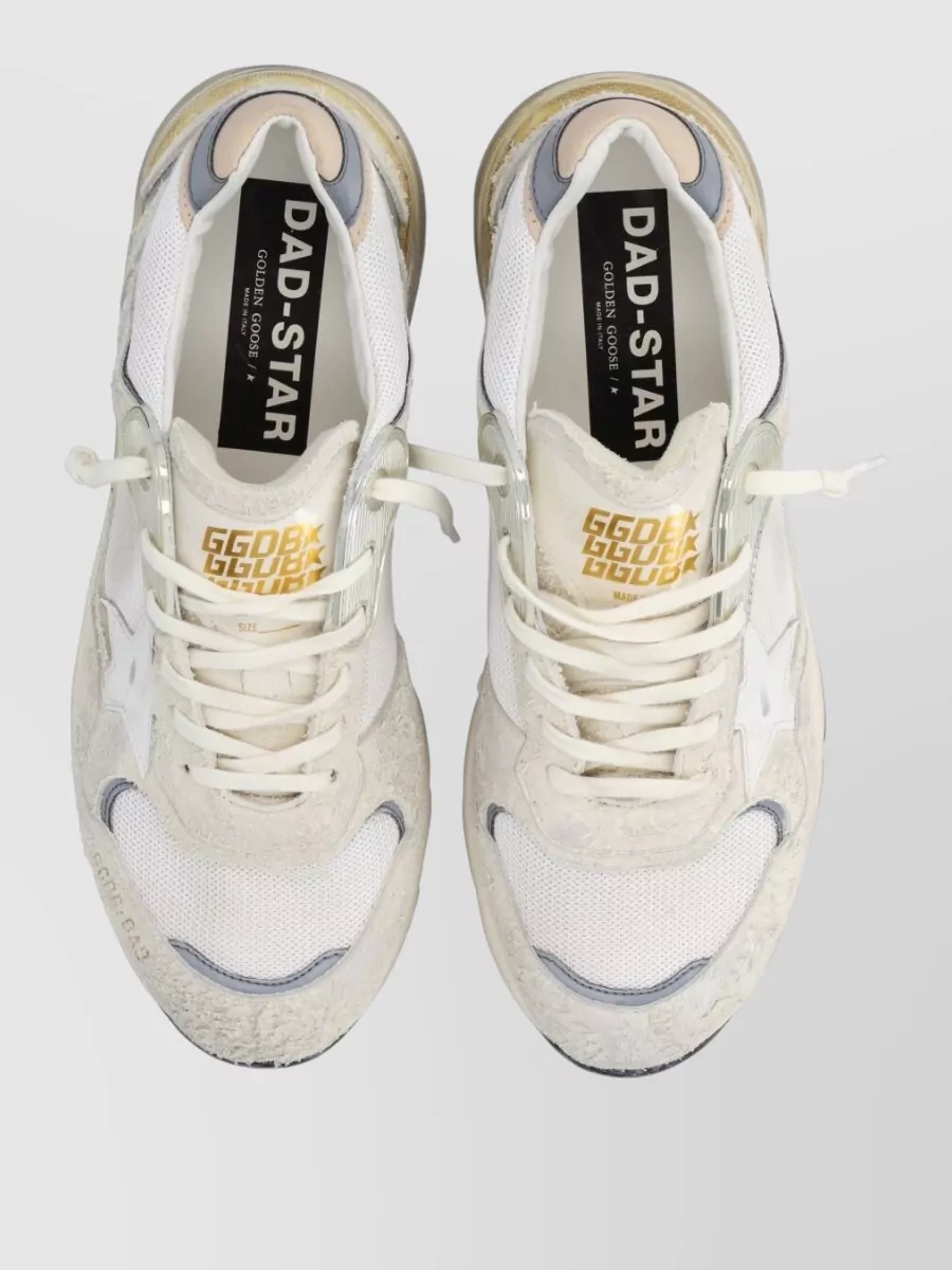 Golden Goose Sneakers Contrast Panels Round Toe Sole