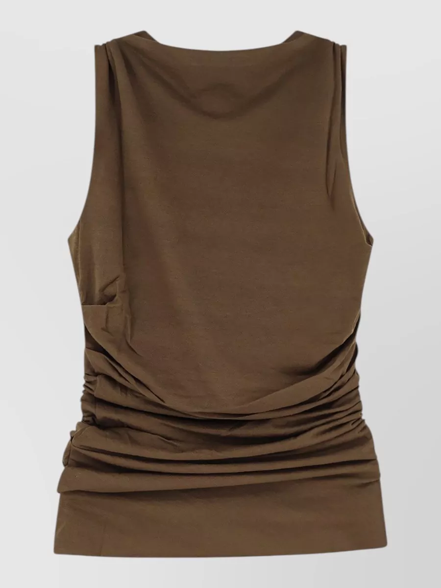 Soeur Cotton Draped Sleeveless Top