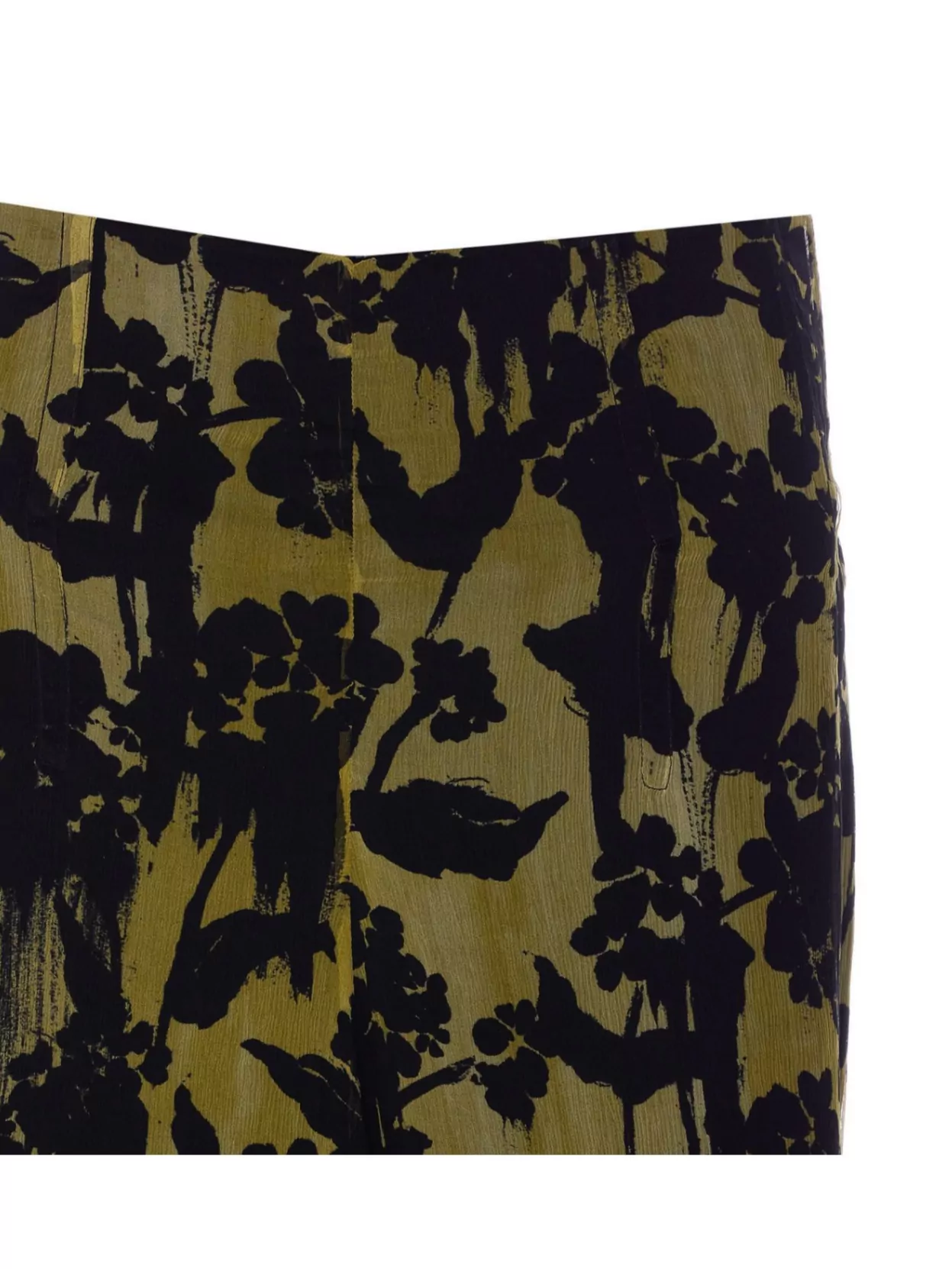 VICTORIA BECKHAM FLORAL PATTERN ASYMMETRIC HEM MIDI SKIRT