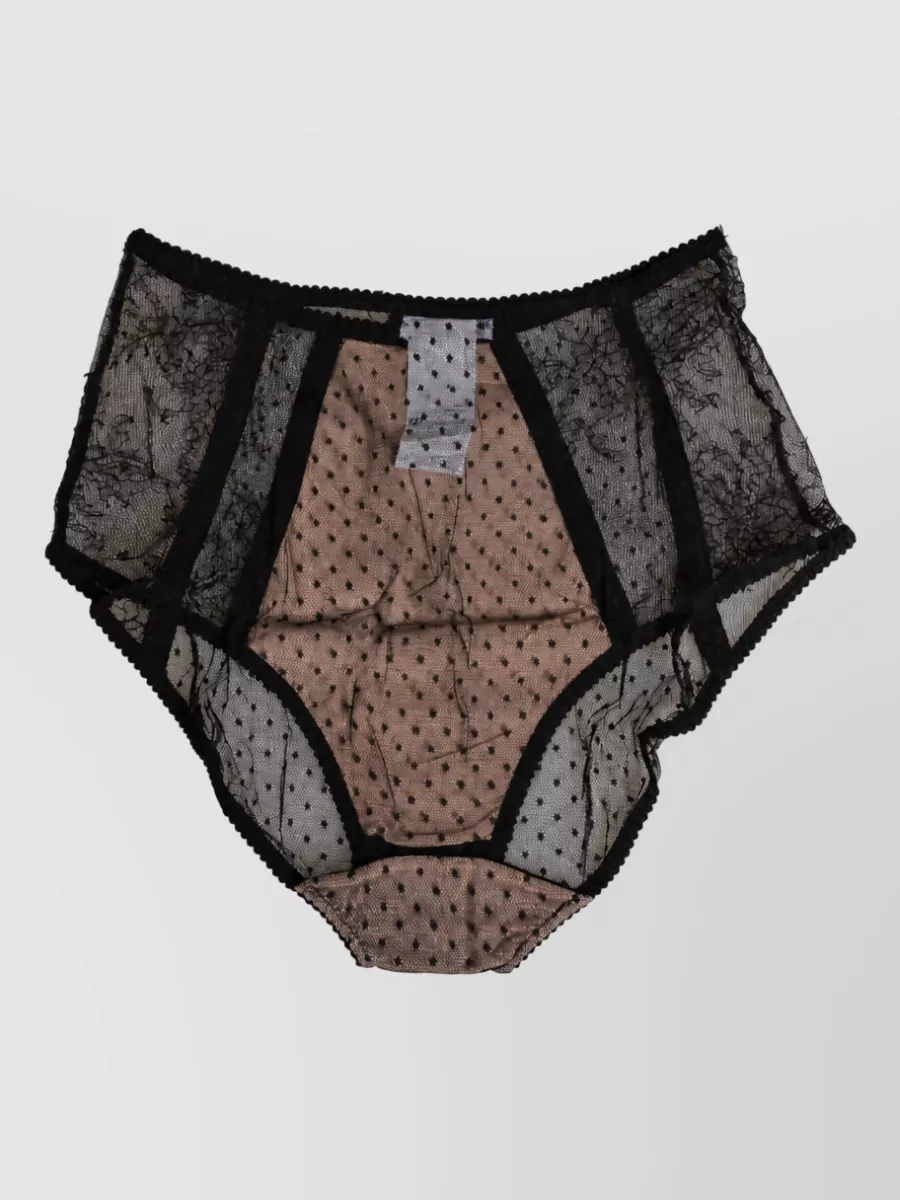Dolce&Gabbana sheer polka dot high-waist briefs