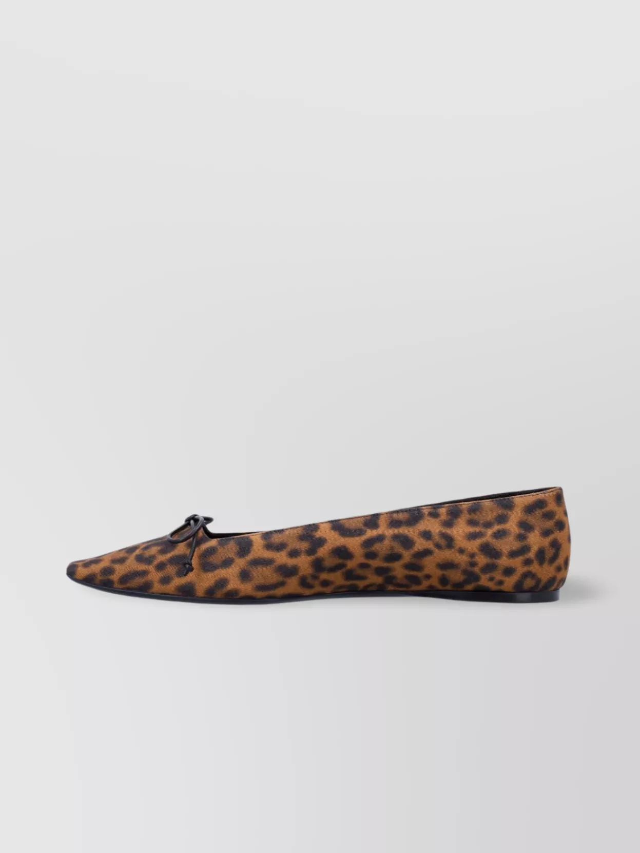 Saint Laurent Leopard Print Slip On Ballet Flats