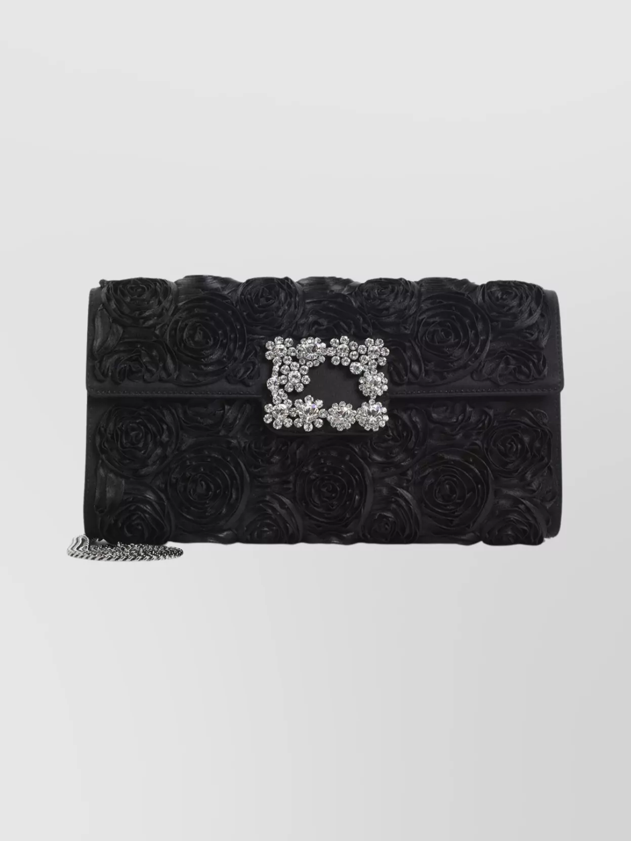 Roger Vivier Floral Buckle Chain Strap Clutch Bag