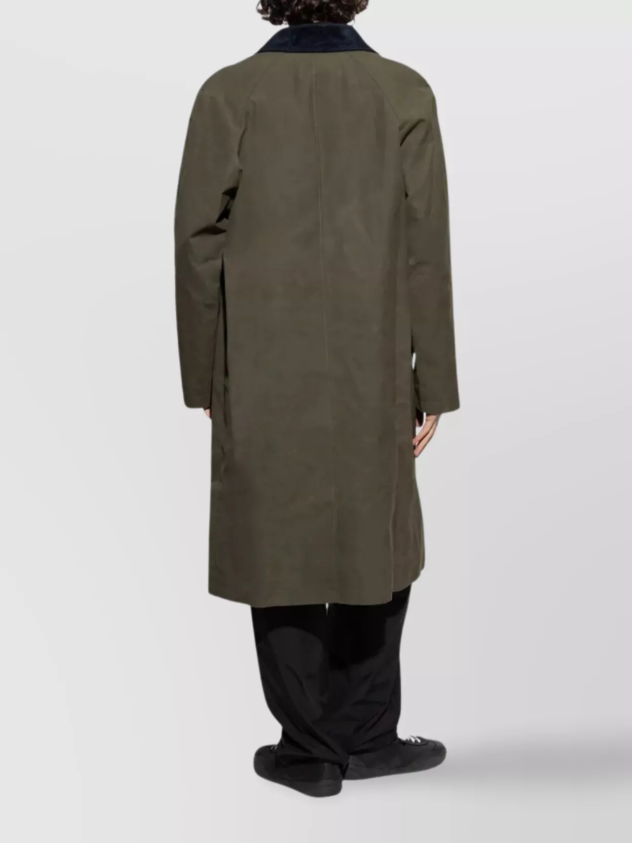 Apc Gaspard Corduroy Collar Coat With Side Pockets In Gray