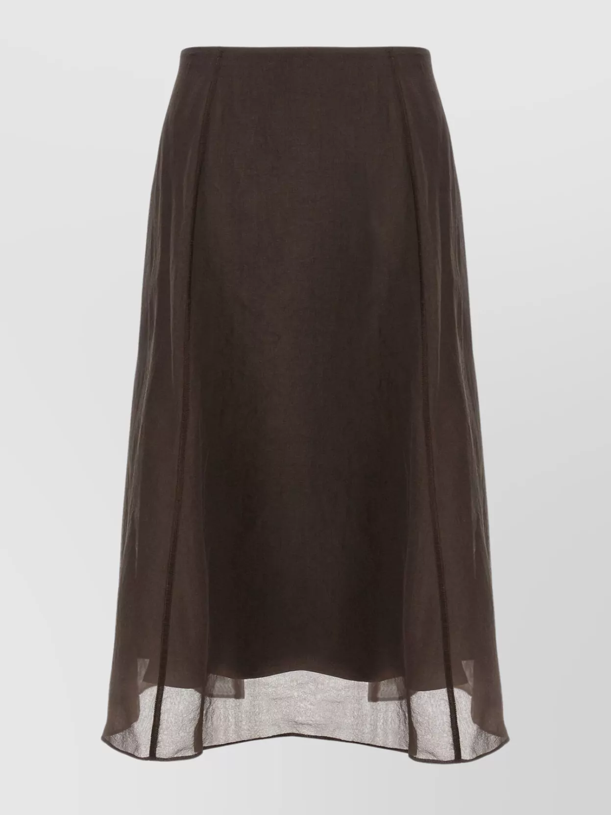 Brunello Cucinelli Sheer Overlay A-line Silhouette Skirt