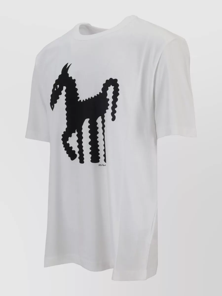 Paul Smith Mens Crew Neck T Shirt Horse Graphic