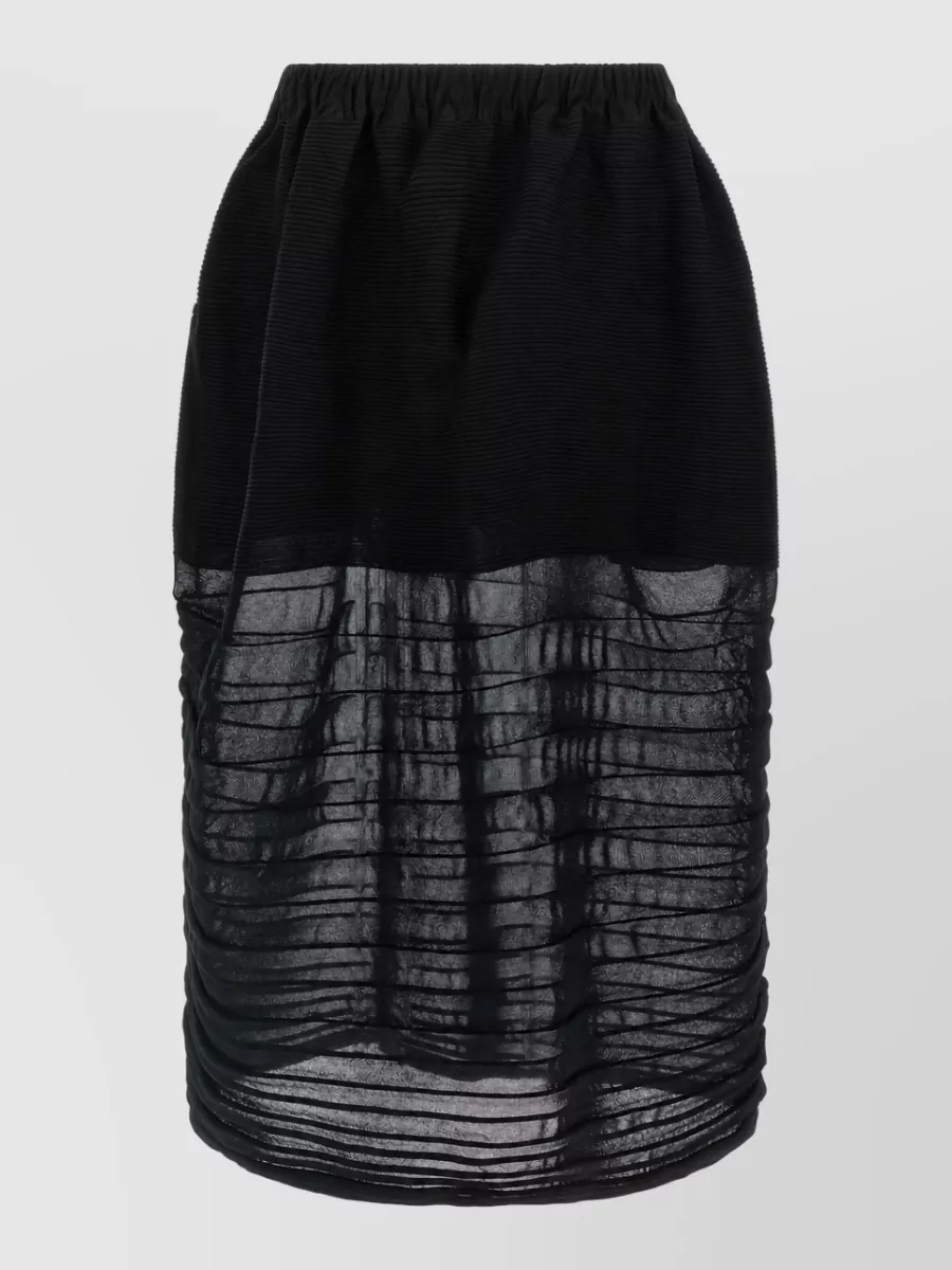 Issey Miyake moving knit midi skirt
