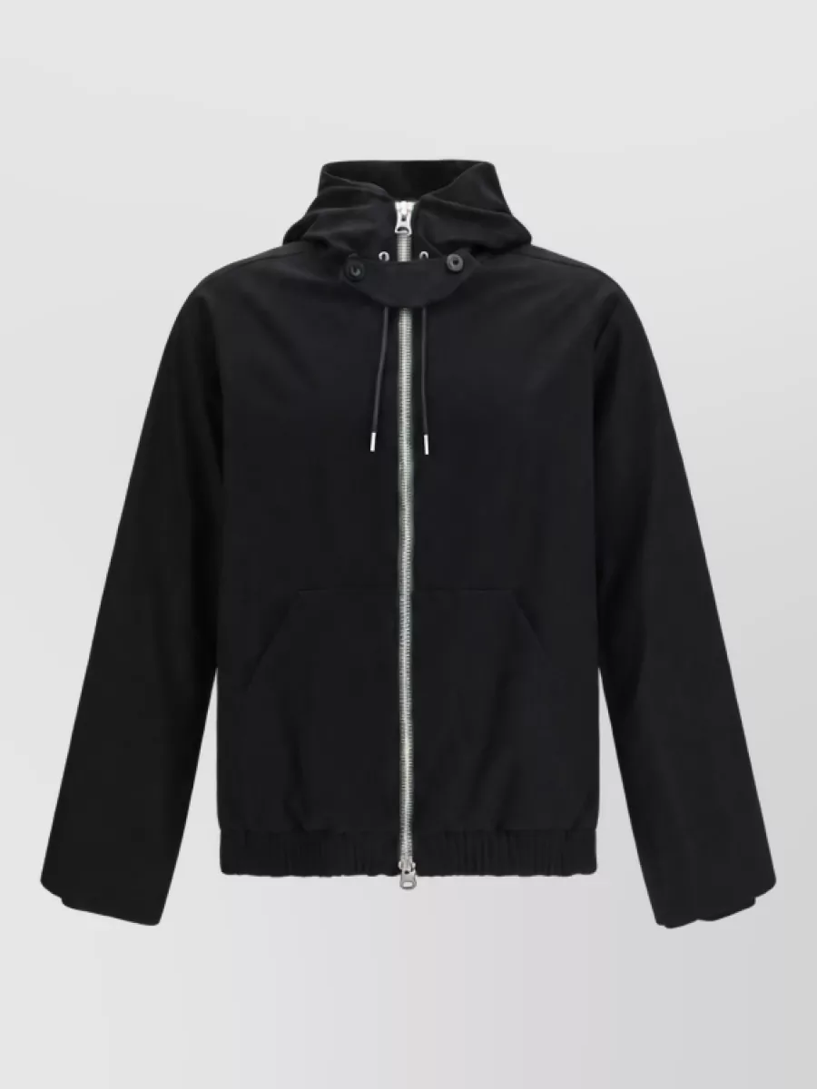 Sacai wool hooded padded coat