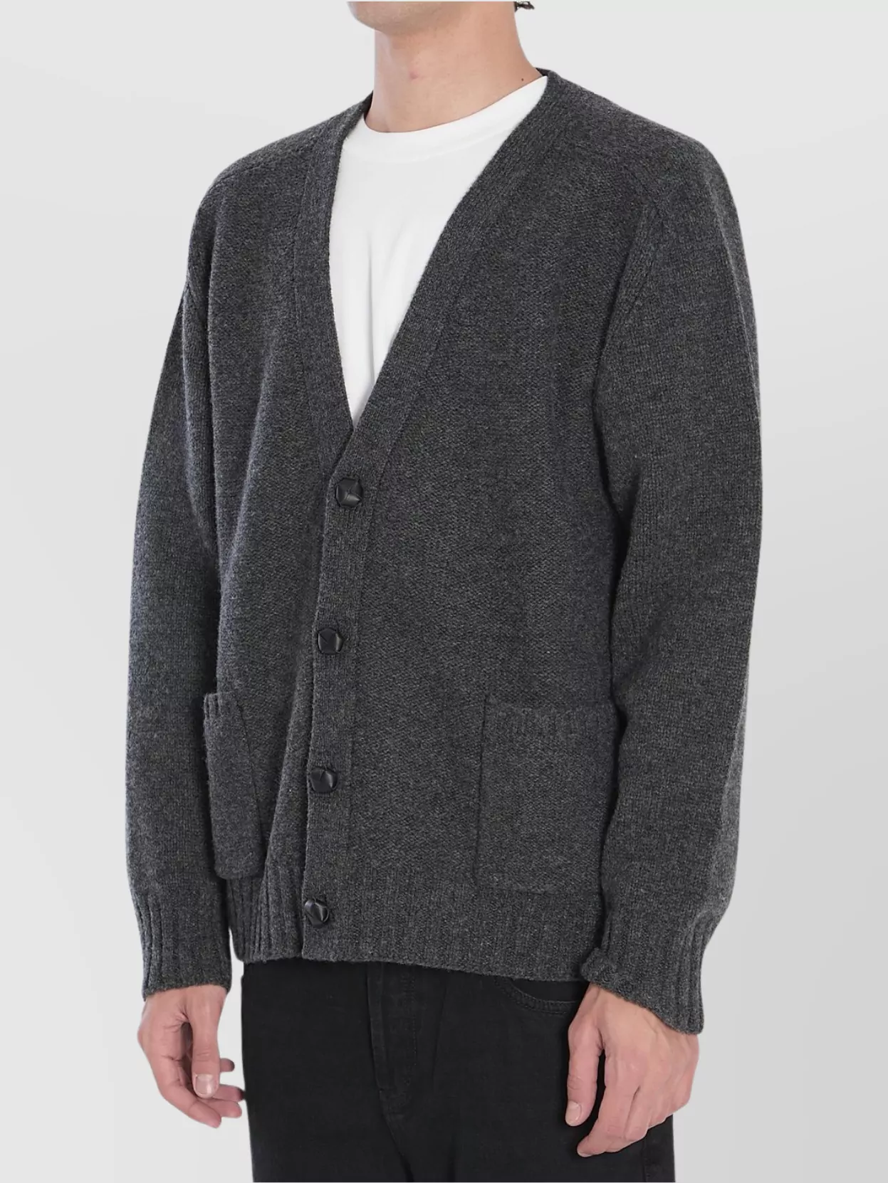 Bottega Veneta Relaxed Fit V-Neck Wool Cardigan