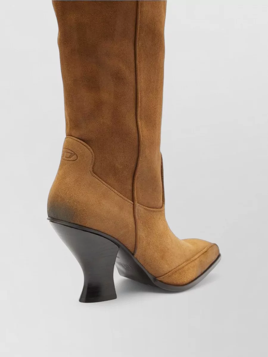 Diesel Leather Suede Ankle Boots