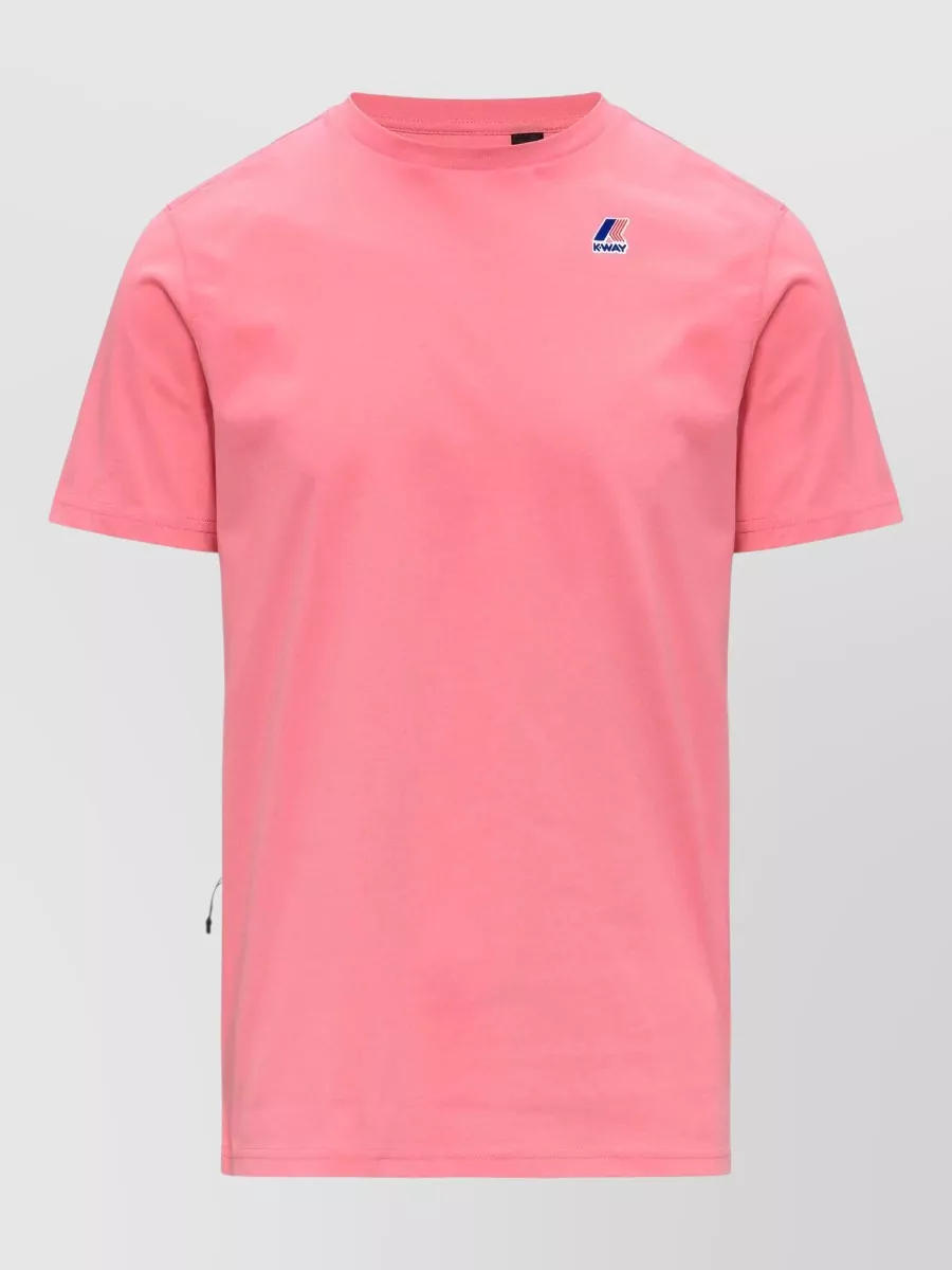 K-way Leonide Crew Neck Packable Short Sleeve Top In Pink