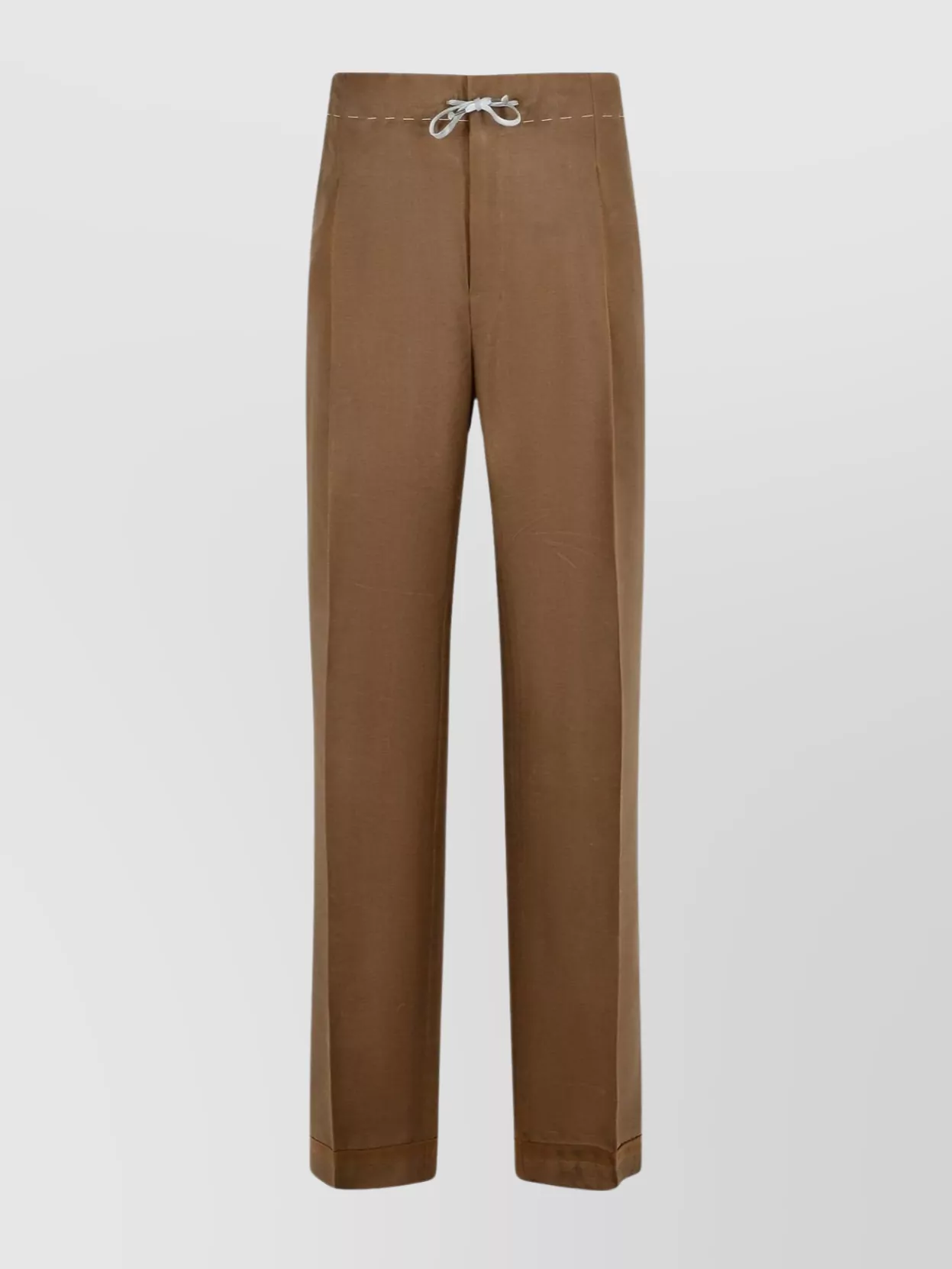 Maison Margiela Mohair And Wool Wide Leg Trousers In Brown