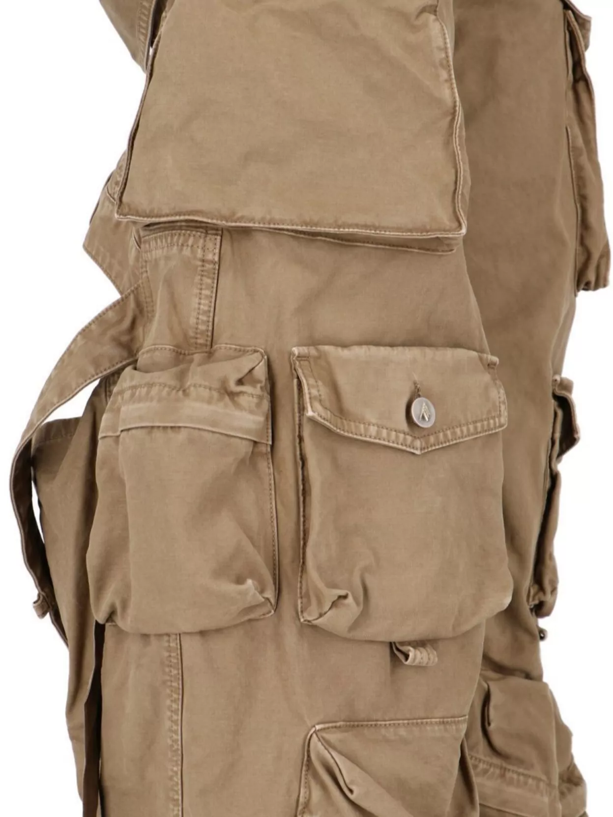 The Attico Straight Trousers With Adjustable Straps And Pockets