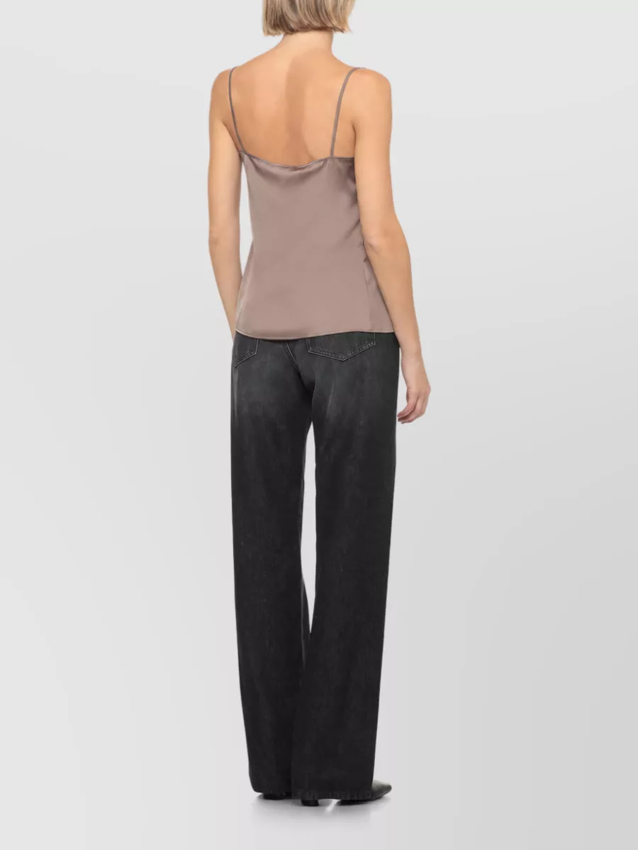 D.exterior Lace Trim Sleeveless Top