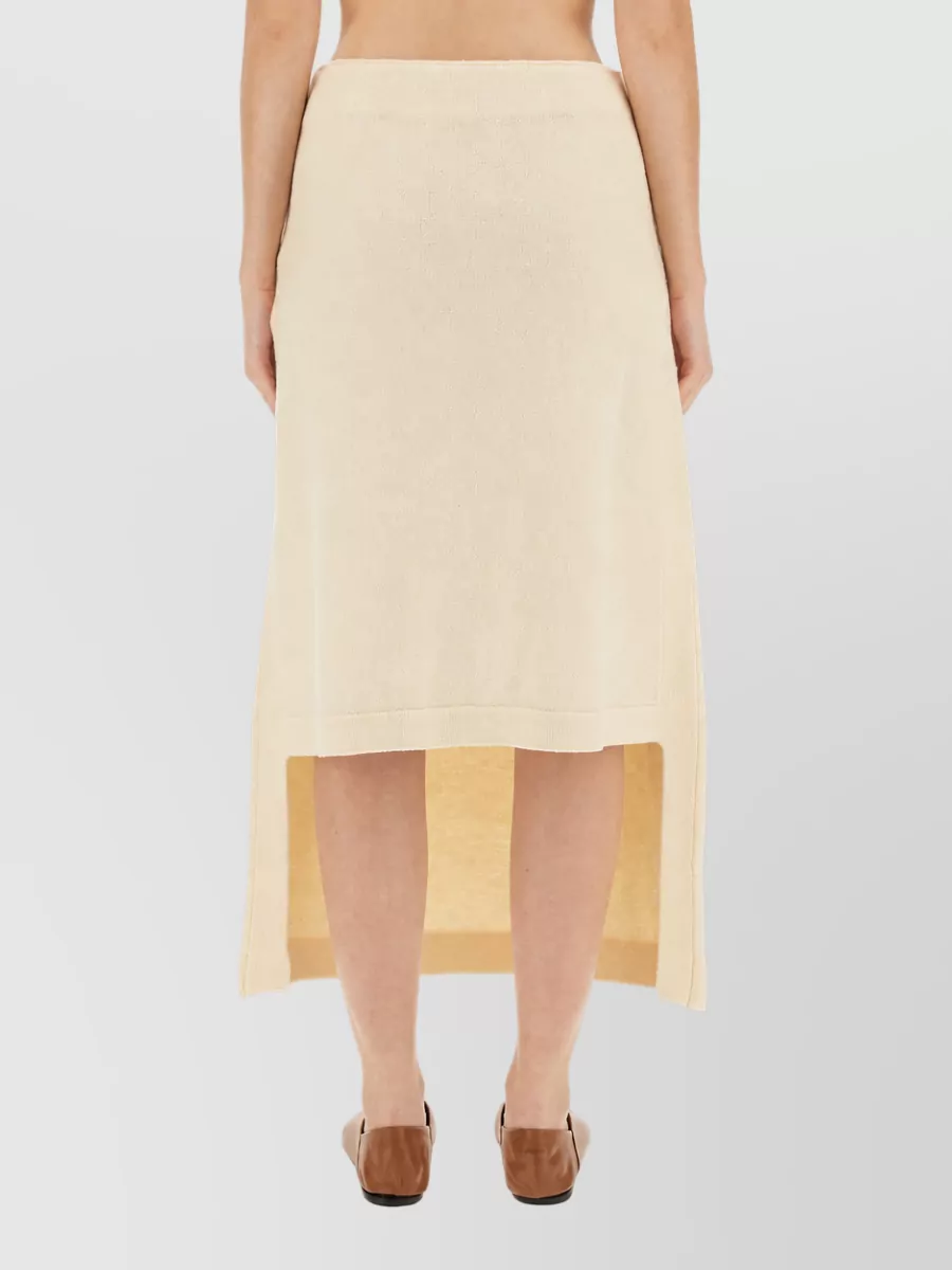 Jil Sander Wool Asymmetric Midi Skirt