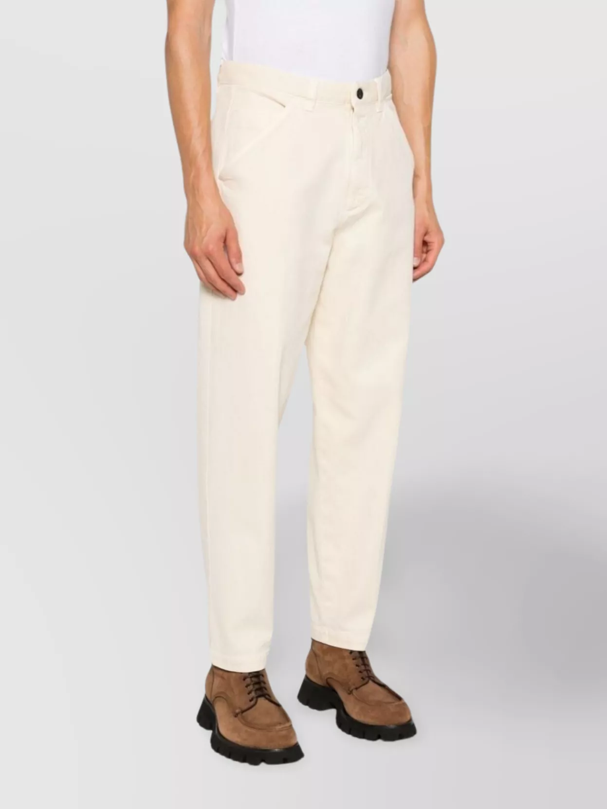 Incotex Straight Leg Trousers With Pockets And Belt Loops