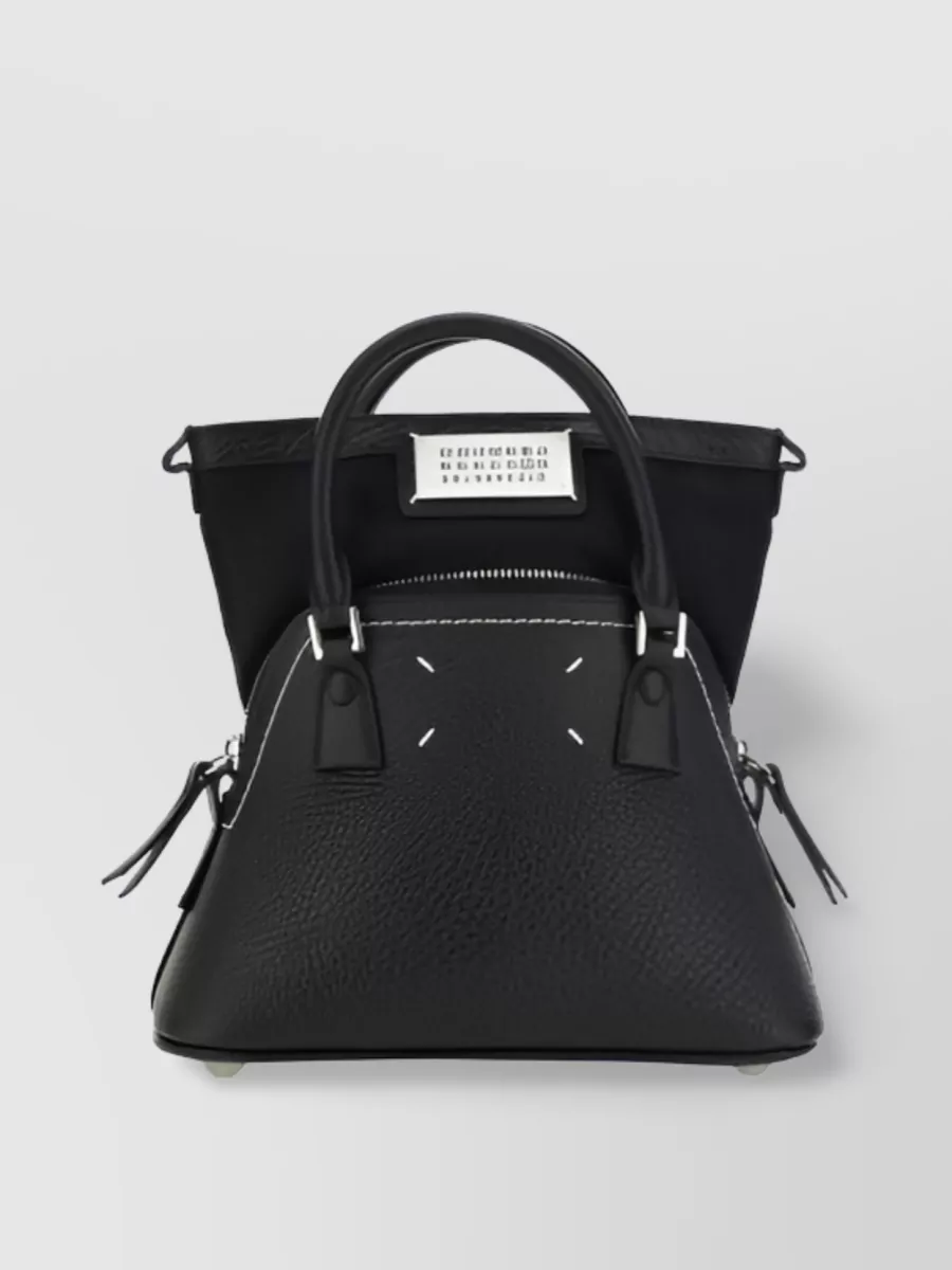 Shop Maison Margiela 5ac Structured Mini Tote Bag In Black