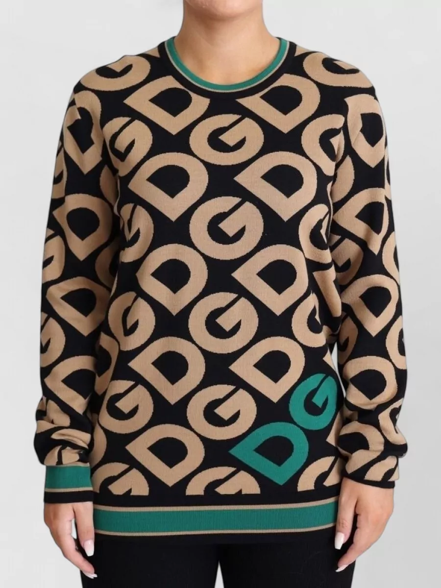 Dolce&Gabbana Wool logo-print crewneck sweater