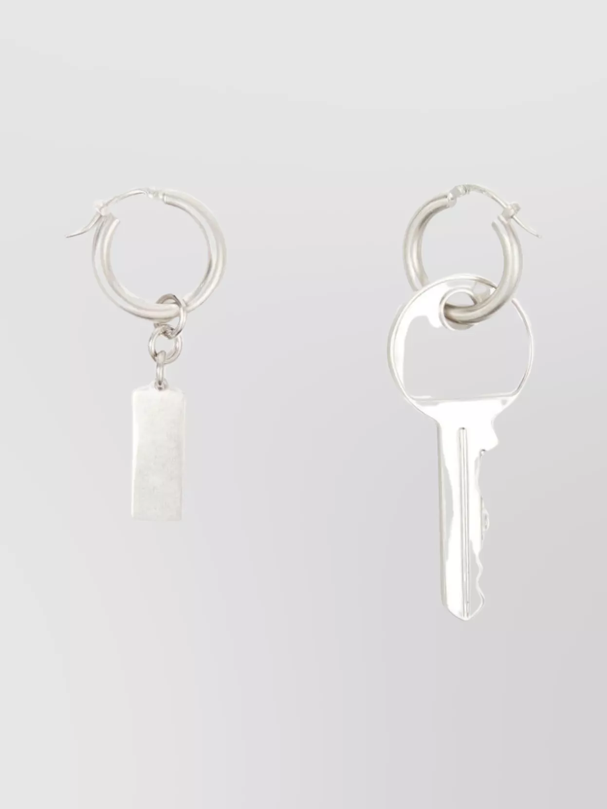 Mm6 Maison Margiela Asymmetric Key Drop Earrings