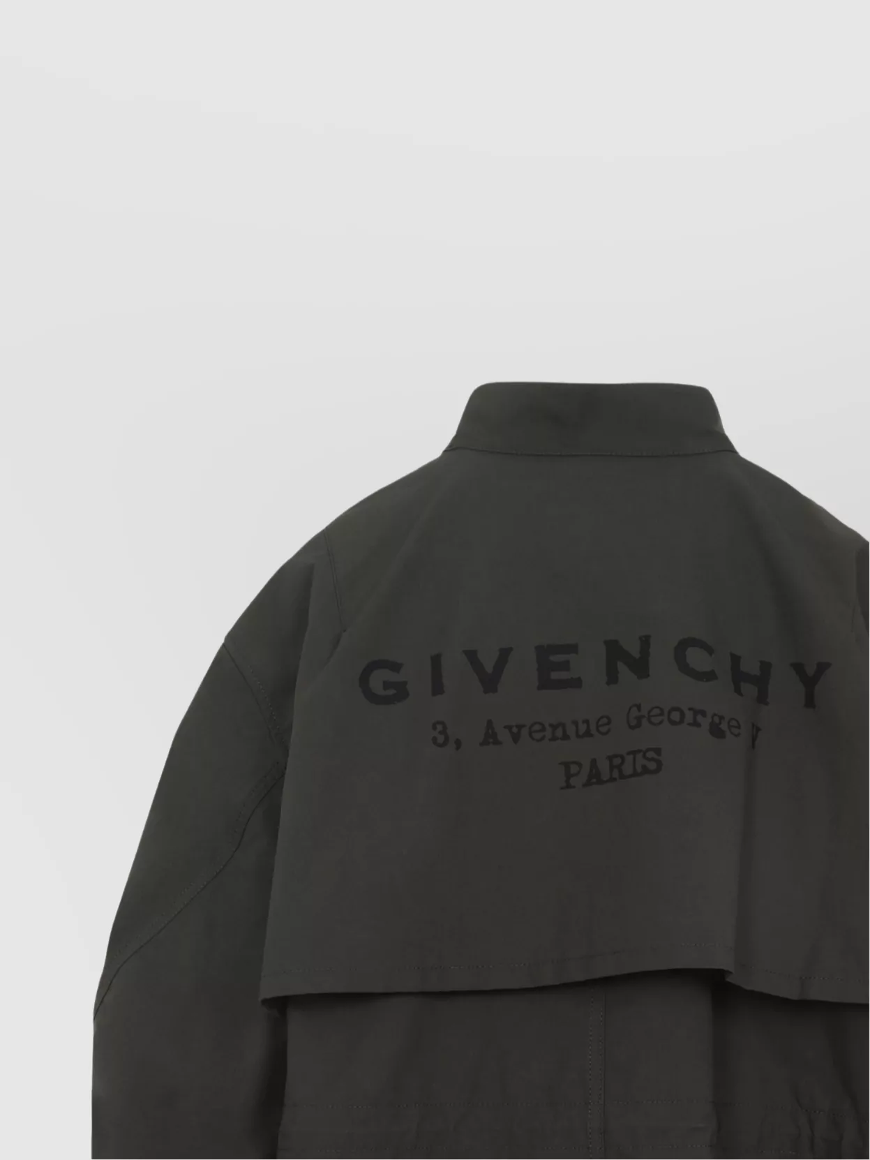 Givenchy Cotton Jacket With Back Slit And Drawstrings