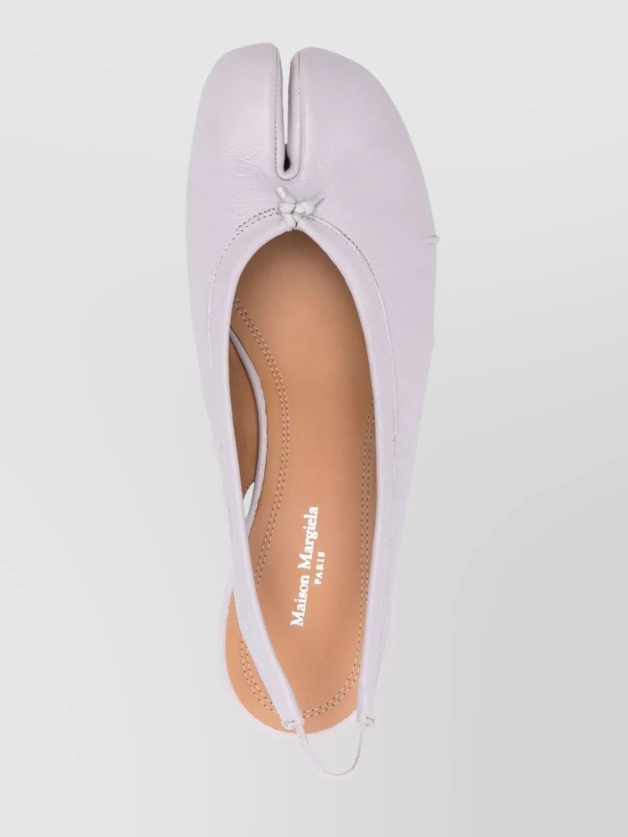 Maison Margiela Leather Slingback Tabi Flats In Purple