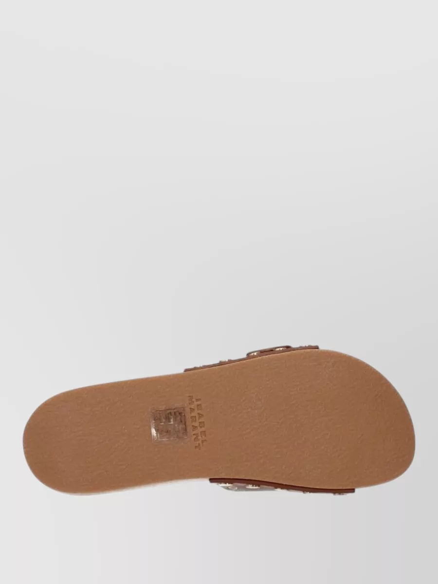 Isabel Marant Studded Leather Slide Sandals