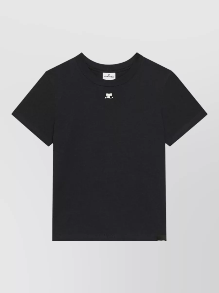 Courrèges Cotton logo-embroidered jersey t-shirt