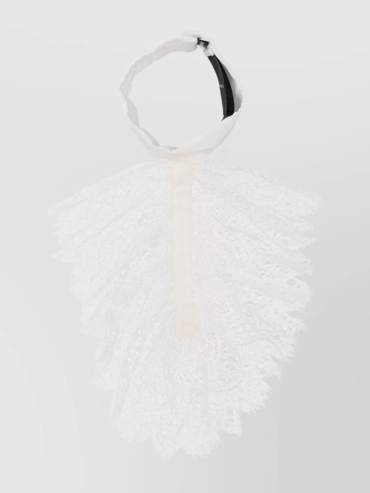 Ann Demeulemeester Lace Ruffled High Neck Pleated Scarf