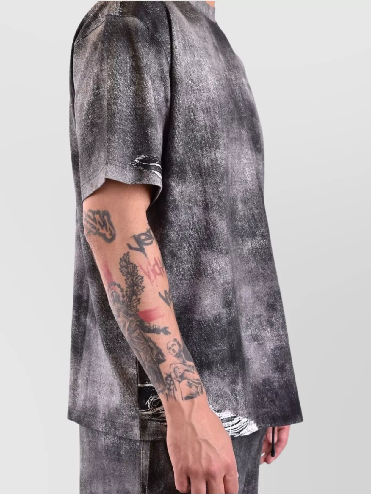Diesel Crew Neck Distressed Short Sleeves