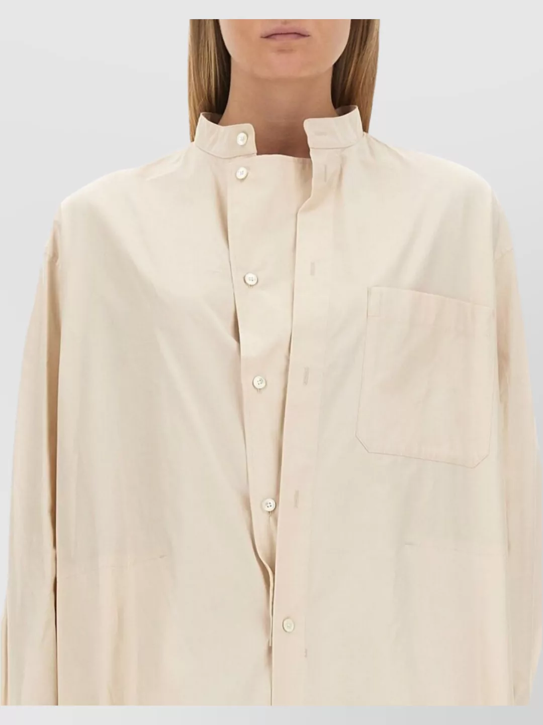 Lemaire Shirt Dress With Pocket And Cuffed Sleeves