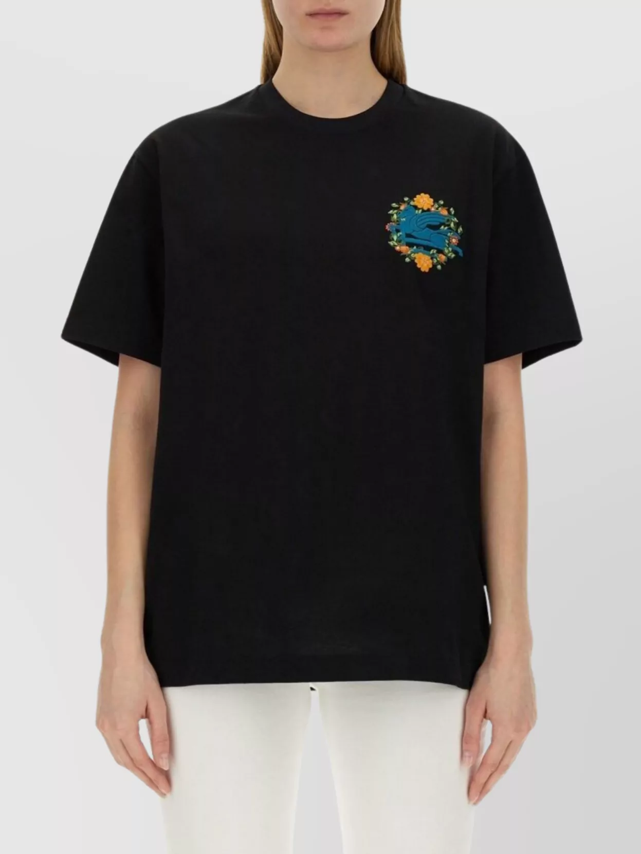 Etro Logo Embroidered Oversized T-shirt