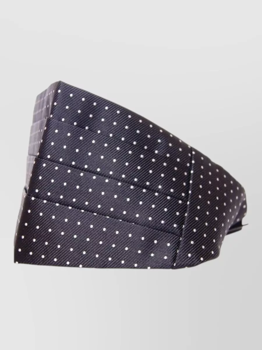 Dolce&Gabbana Silk Pleated Polka Dot Cummerbund