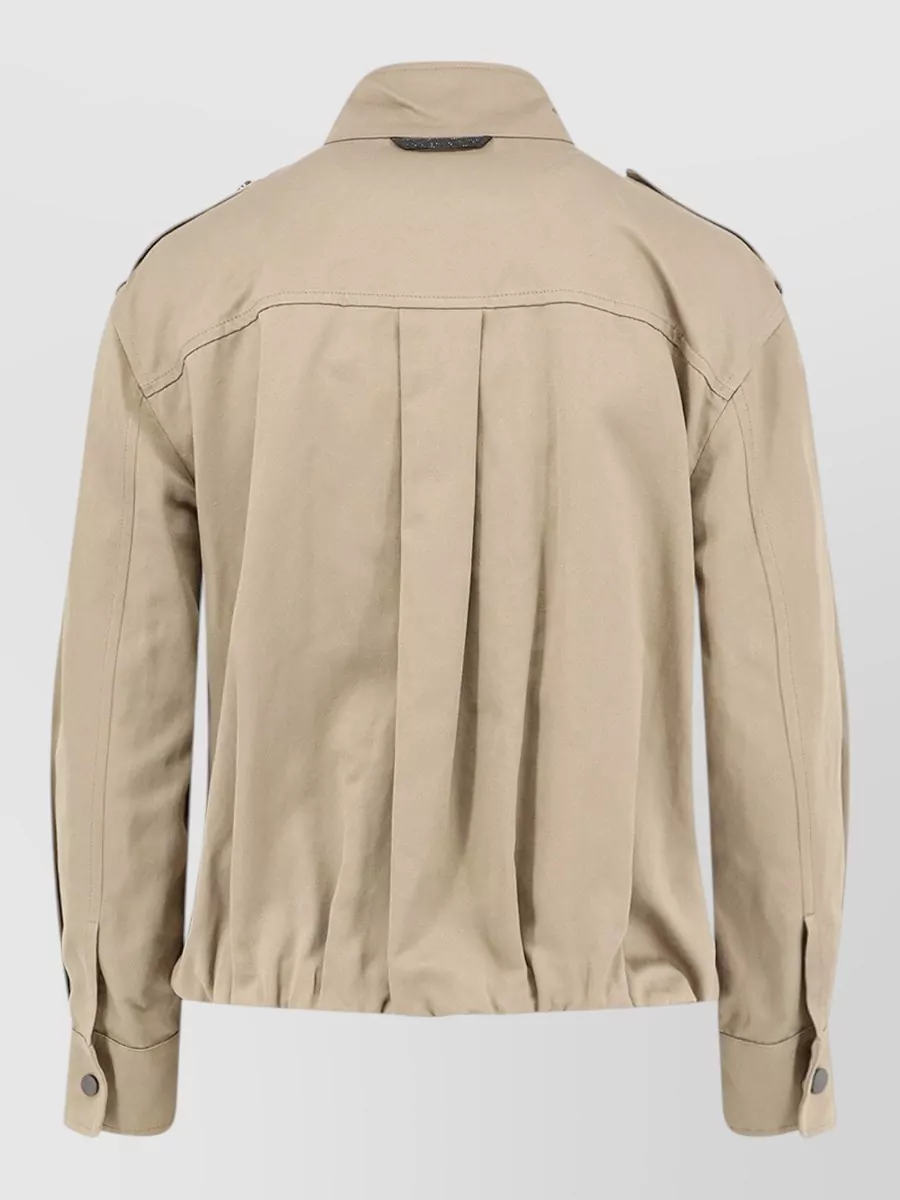 Brunello Cucinelli Cotton Linen Military Coat