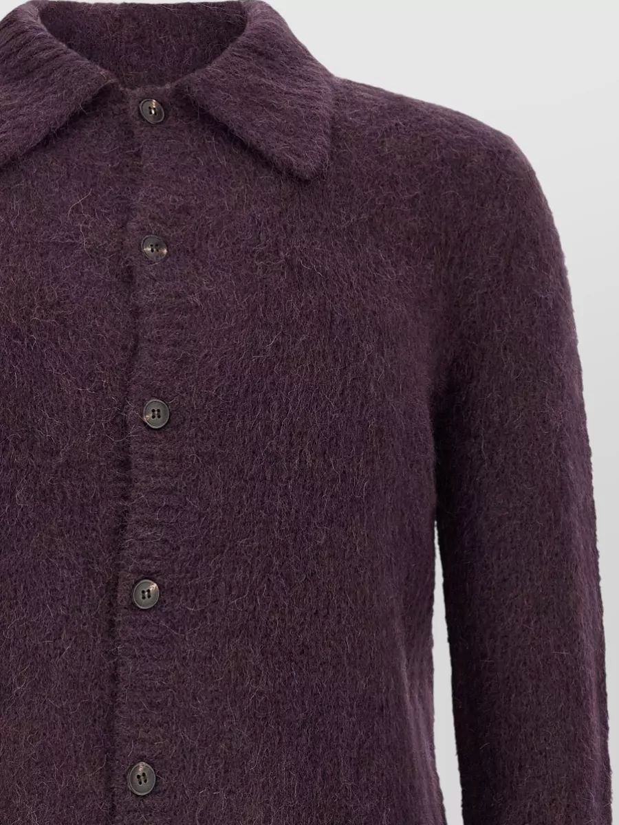 Dries Van Noten Wool-Blend Ribbed Cardigan