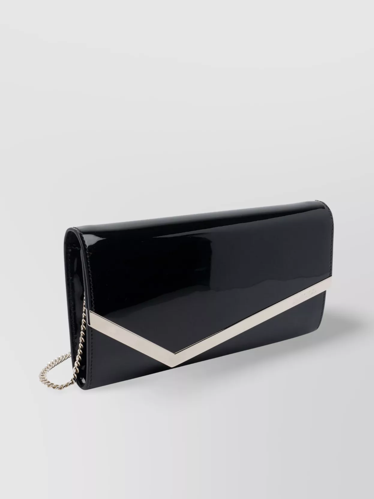 Jimmy Choo Chain Strap Metallic Accent Clutch Bag