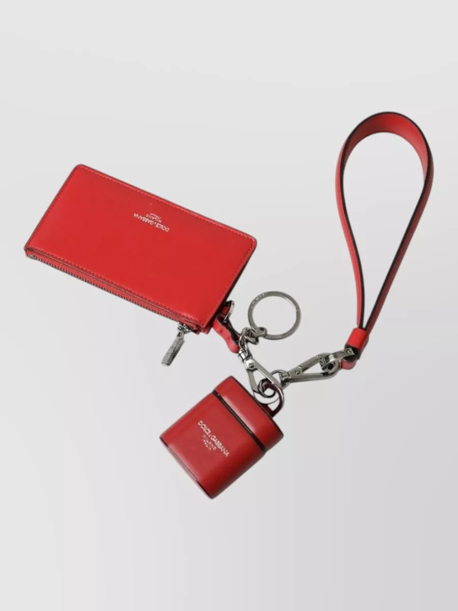 Dolce&Gabbana Leather Logo Strap Airpods Case