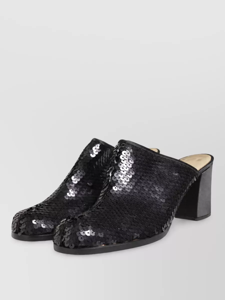 Dolce&Gabbana Leather Sequined Mules