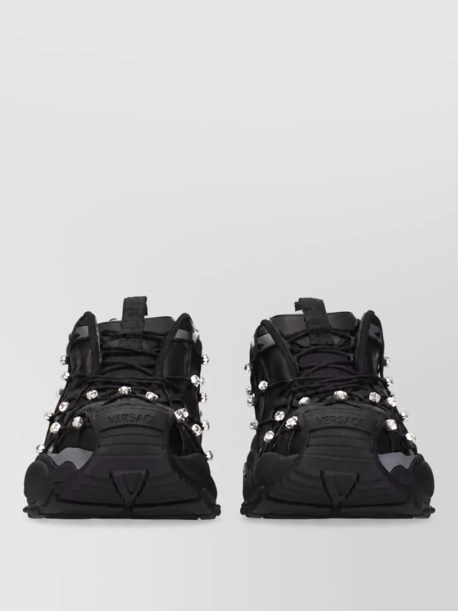 Versace fabric low-top sneakers