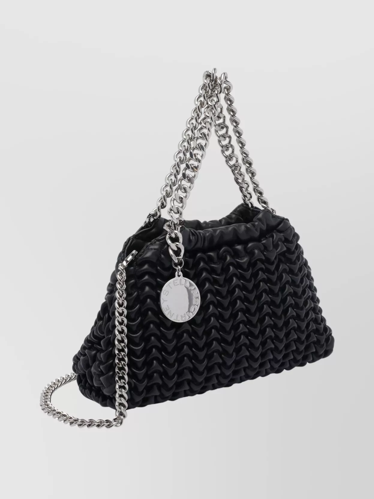 Stella Mccartney Chain Strap Crossbody Bag With Woven Texture