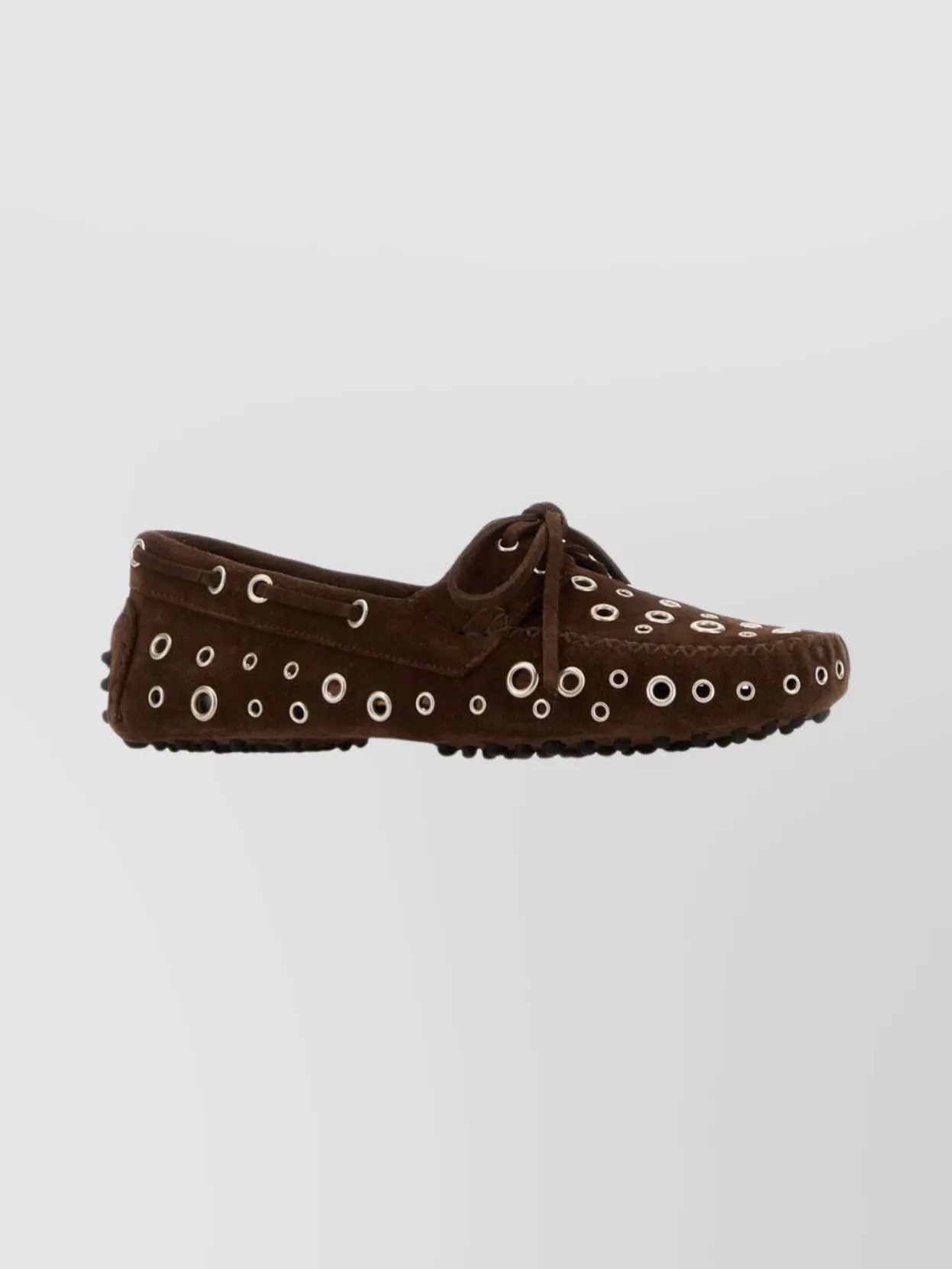 Gimaguas Suede Car Loafers Eyelet Detailing In Multi