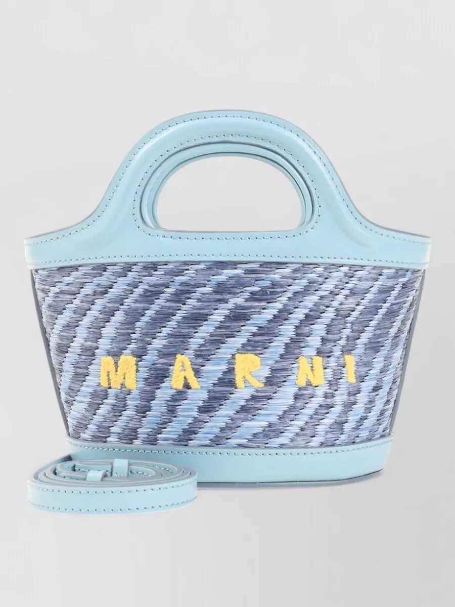 Marni tropicalia micro raffia-effect mini bag