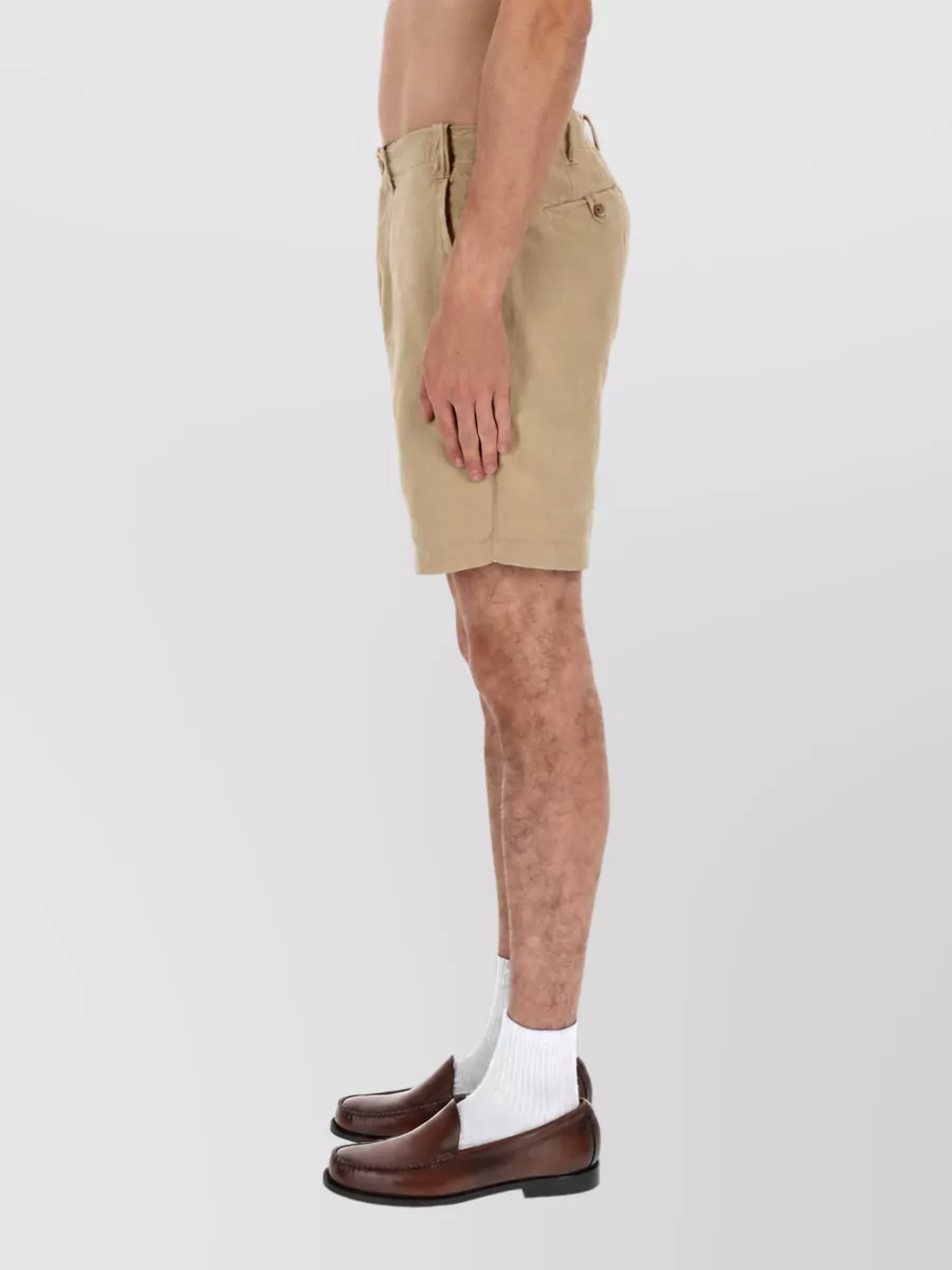 Polo Ralph Lauren Linen Shorts Casual Style Belt Loops Pockets