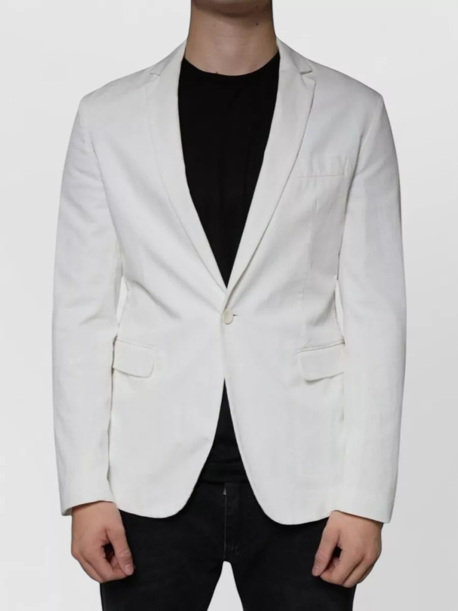 Dondup cotton single breasted one button blazer