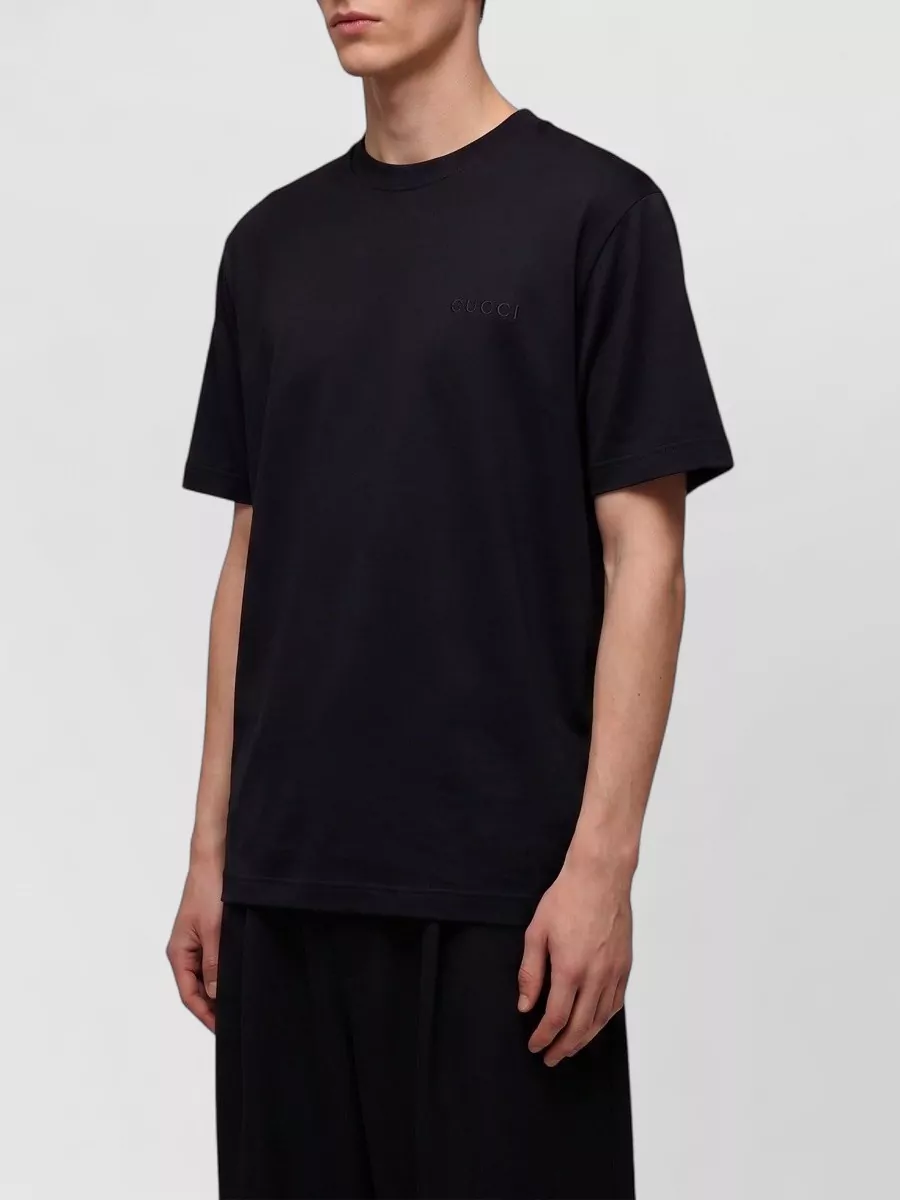 Gucci Cotton Ribbed Crew Neck Short Sleeve T-Shirt